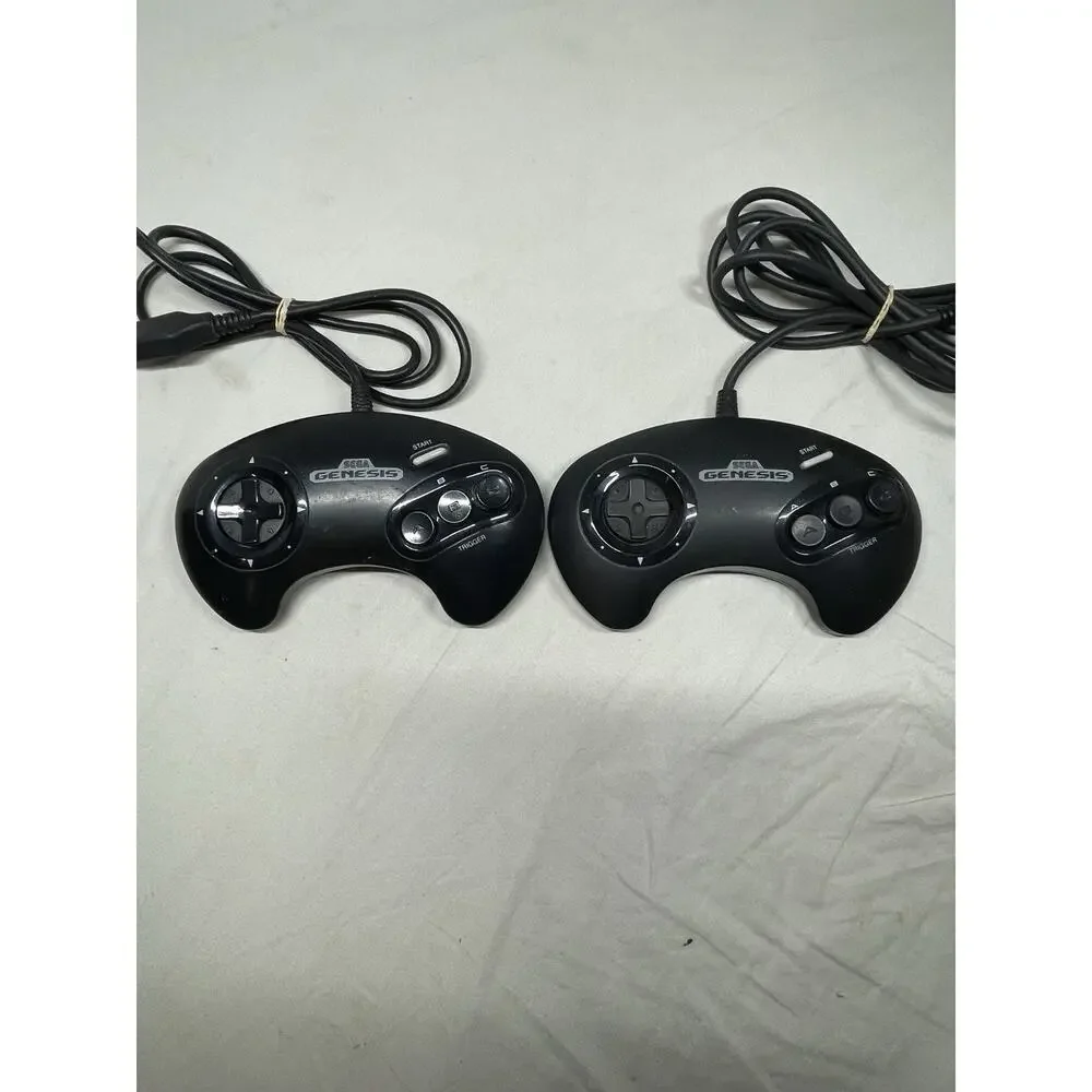 SEGA Genesis Model MK-1631 Console 2 Controllers 10 Games-All Tested/Works. OEM